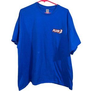 Logo Blue T-Shirt Short Sleeve Crew Neck 2XL 100% Cotton